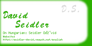 david seidler business card